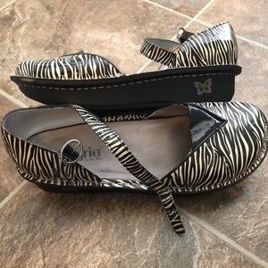 Zebra print Alegria shoes